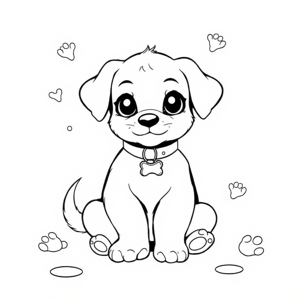 Puppy coloring page